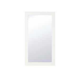 Medium Rectangle White Contemporary Mirror (32 in. H x 18 in. W)