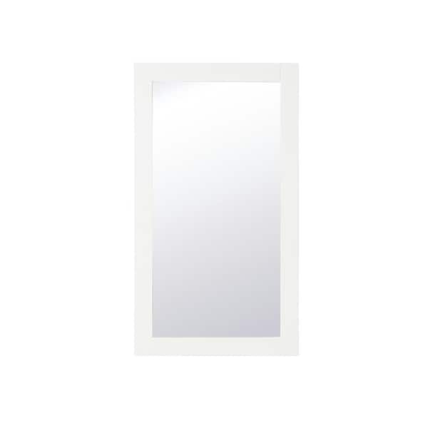 Unbranded Medium Rectangle White Contemporary Mirror (32 in. H x 18 in. W)