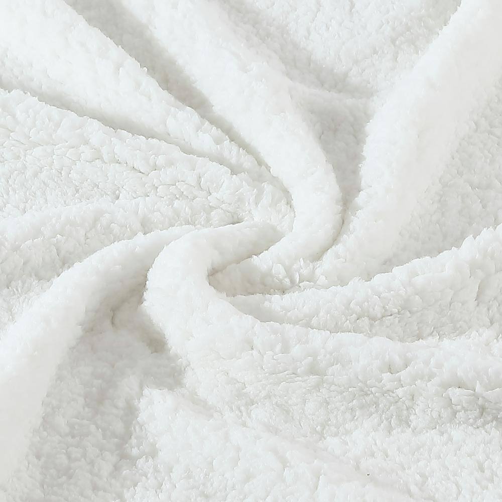 Brown Plaid Cotton Sherpa Reversible Throw Blanket