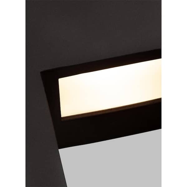 Generation Lighting - Testa Medium 2-Light Black LED Outdoor Wall Lantern Sconce (1-Pack)
