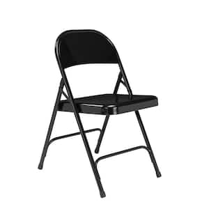 50 Series Black All-Steel Folding Chair (4-Pack)