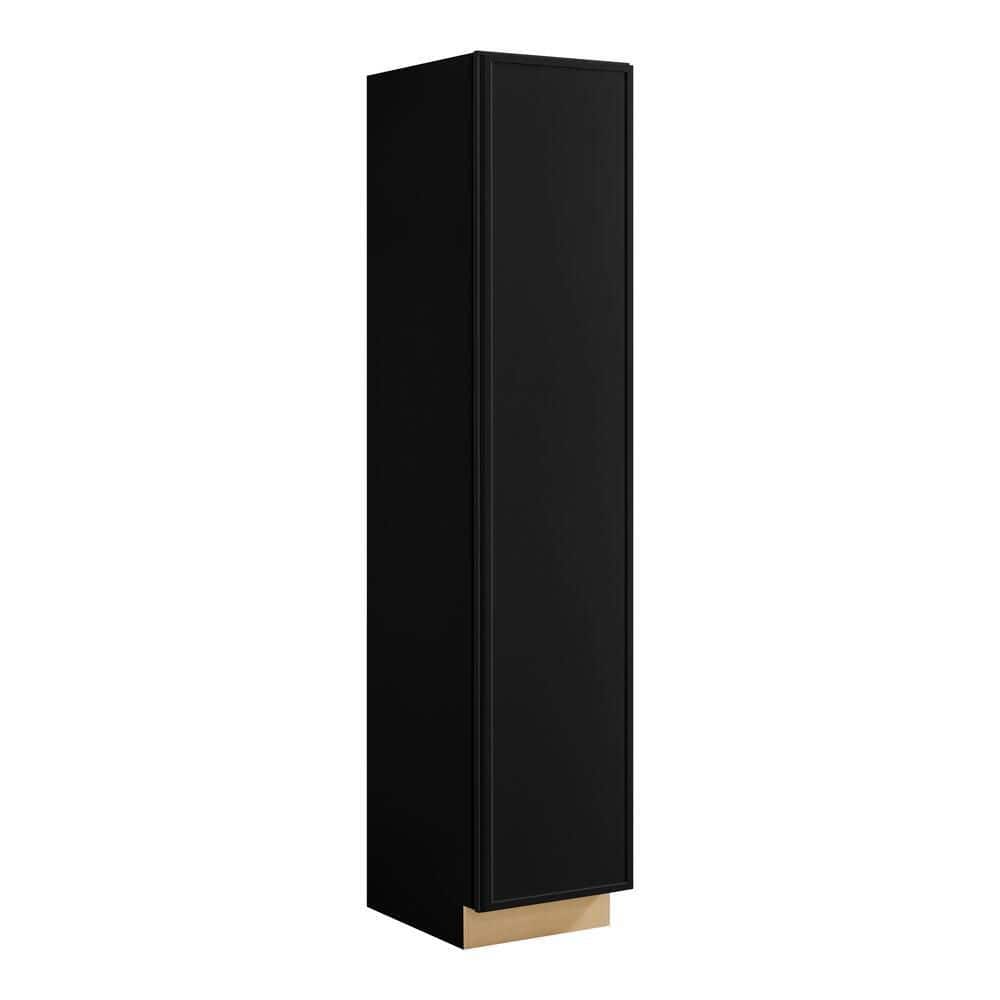 Leyton 18 in. W x 24 in. D x 90 in H Ready To Assemble Plywood Slim Shaker Utility Pantry Kitchen Cabinet in Raven Black price history on PriceWatchPro