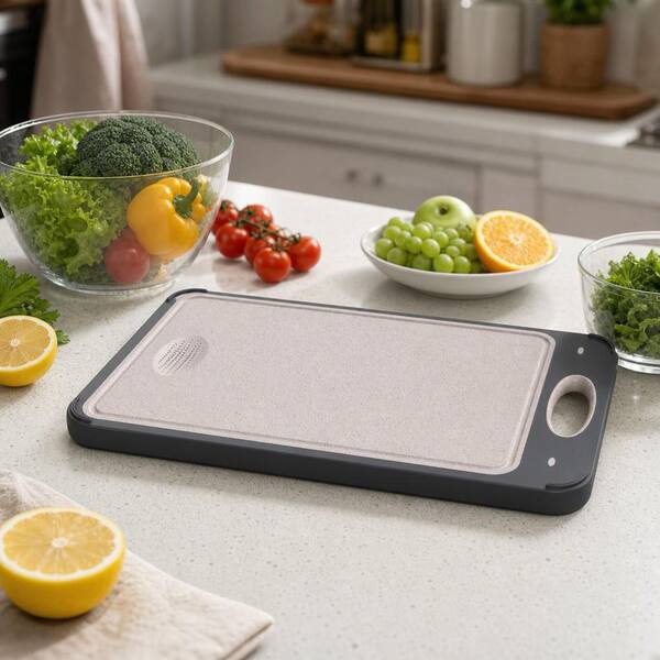 Numhew 14 in. x 9.6 in. Rectangular Double Sided Cutting Board