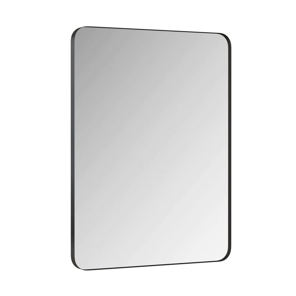 60 in. W x 30 in. H Framed Rectangular Black Mirror for Living Room