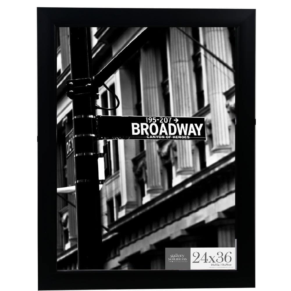 Details about   NEW Set of 2 24 x 36 in Picture Poster Frame Plastic Slim Profile Classic Black 