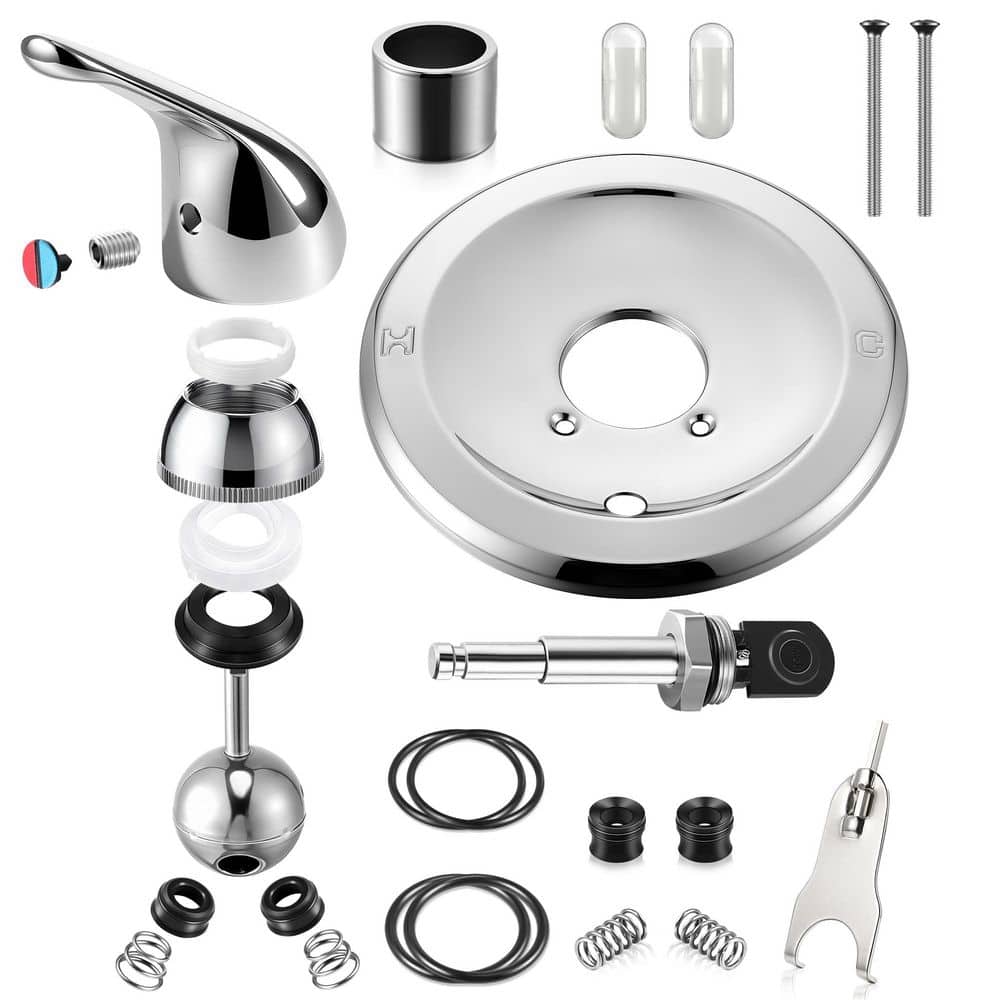 Chrome Stainless Steel Shower Handle Repair Trim Kit for 600 Series Shower Valves with Lever and Push Button Diverter price history on PriceWatchPro