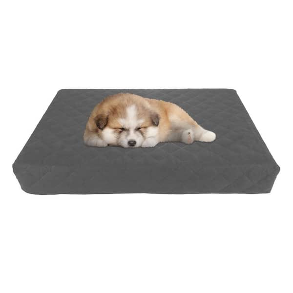 Grey Waterproof Liner Large Orthopedic Dog Bed Outdoor Summer Pets Crate  Mat Pad