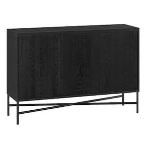 Brighton Black Grain MDF 47.5 in. Buffet Table