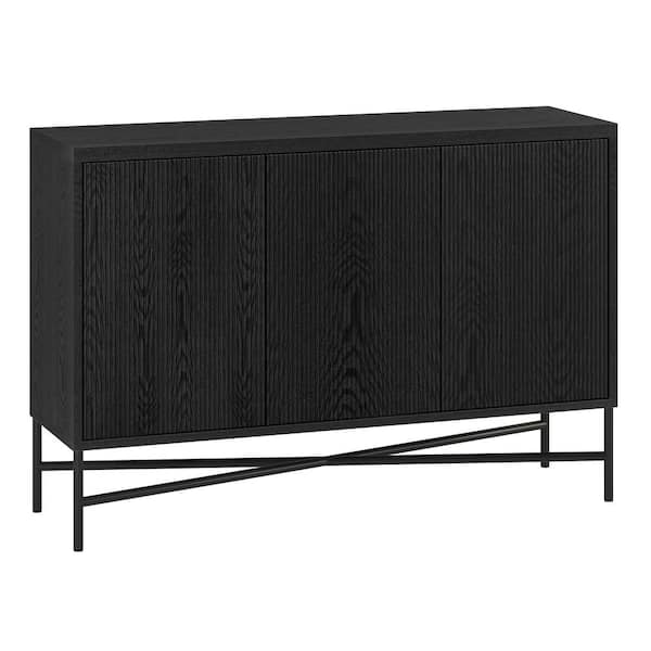 Meyer&Cross Brighton Black Grain MDF 47.5 in. Buffet Table