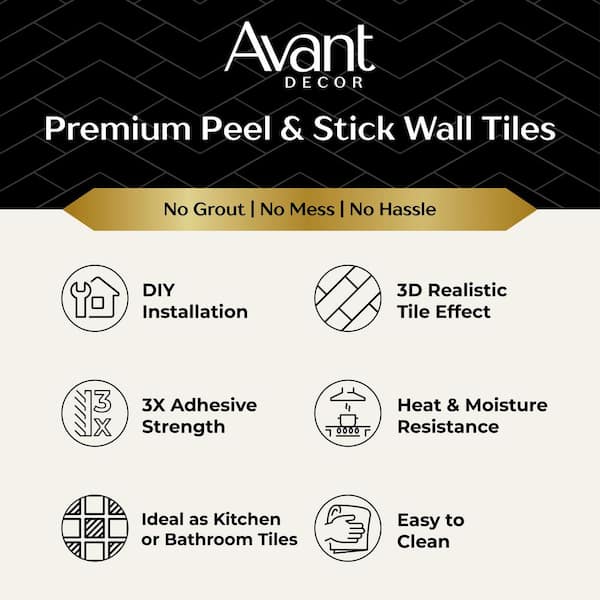 AVANT DECOR Small Silver Aluminum Subway 13.77 in. x 11.85 in. Metal Peel  and Stick Tile (9.07 sq. ft./8-Pack) AL009:Alum:SmallSub:AlumSilver:Box8 -  The Home Depot