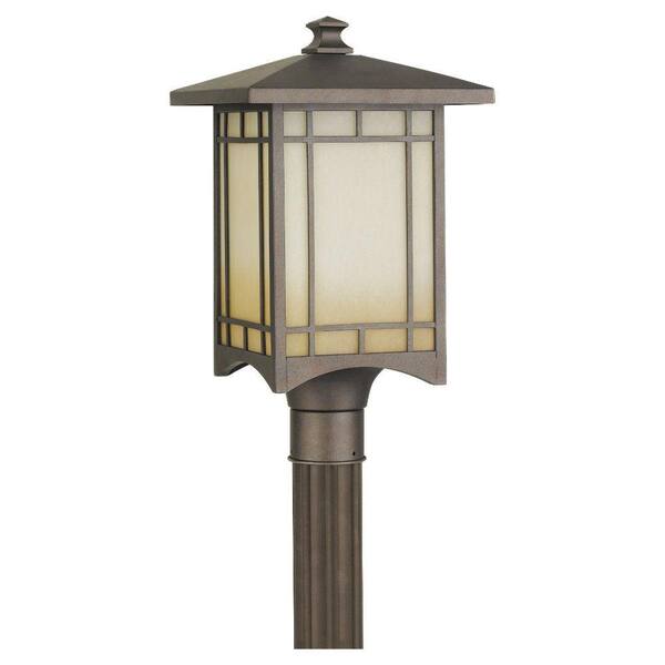 Generation Lighting August Moon 1-Light Corinthian Bronze Outdoor Post Light