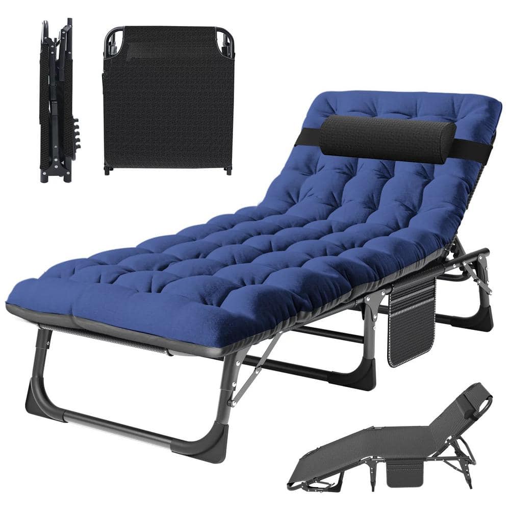 BOZTIY Folding Camping Cot for Adults, Adjustable 4Position Reclining