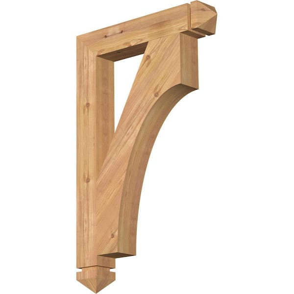Ekena Millwork 3.5 in. x 34 in. x 22 in. Western Red Cedar Westlake Arts and Crafts Smooth Bracket