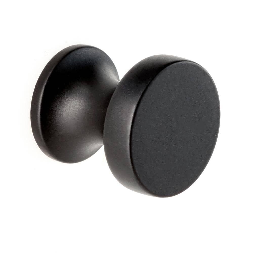 High Desert Matte Black Round Zinc Cabinet Knob Multipack