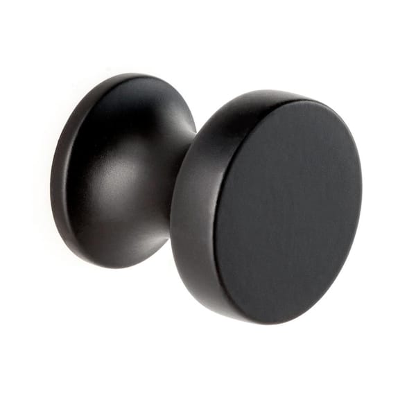 10-Pack High Desert 1 in. (25 mm) Classic Matte Black Round Cabinet Knob