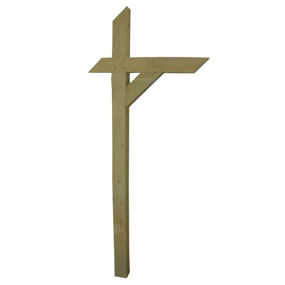 6 ft. x 31/2 in. Slant Top Treated Mailbox Post 0622854 The Home Depot