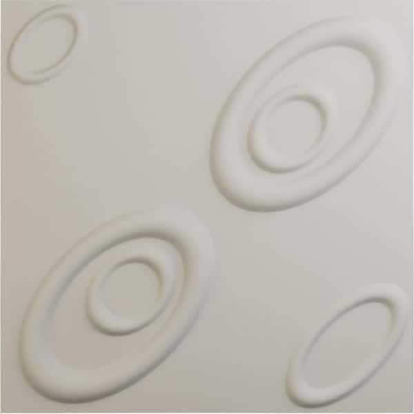 Ekena Millwork 19-5/8-in W x 19-5/8-in H Maria EnduraWall Decorative 3D Wall Panel Satin Blossom White