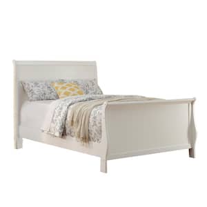 55 in. x 77 in. White Spellbinding Clean Wooden Full Bed