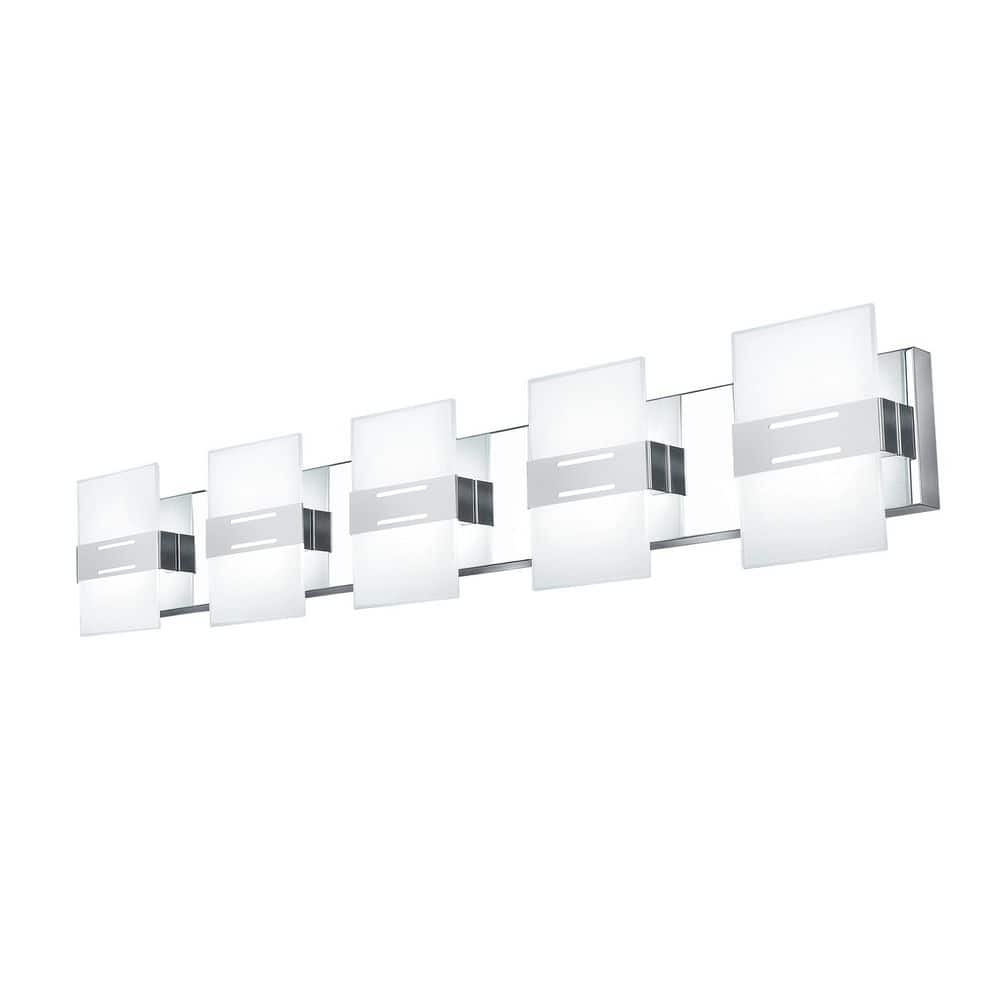 5Light Dimmable LED Bathroom Vanity Lighting Fixture Modern Vanity Light for Bathroom Silver Indoor Wall Sconce with LED price history on PriceWatchPro