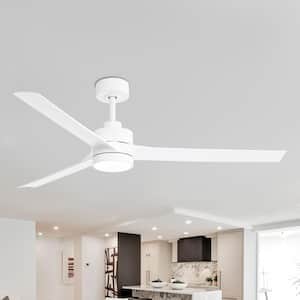 Triplex 60 in. Indoor White Integrated LED Ceiling Fans with Light and Remote Control