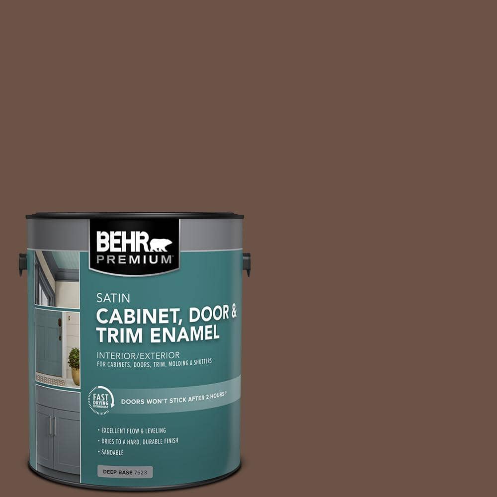 BEHR PREMIUM 1 gal. #N190-7 Moose Trail Satin Enamel Interior