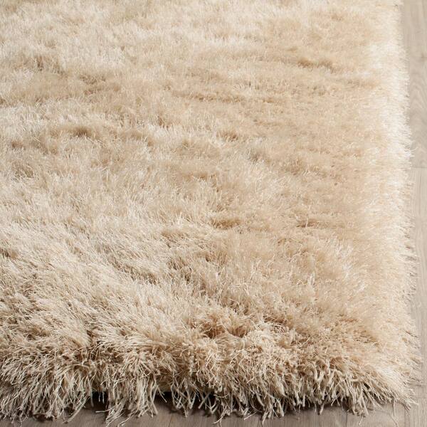 2'3 x 8' Champagne Safavieh Venice Shag Collection SG256C Handmade Glam 3-inch Extra Thick Runner