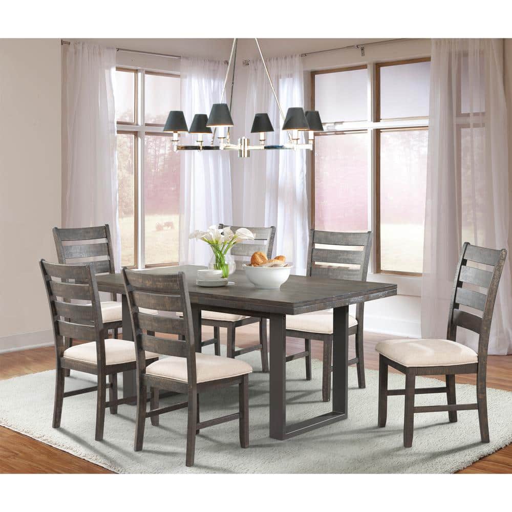 Picket House Furnishings Sullivan Dining 7-Piece Set-Table and 6 Side Chairs, Dark Ash -  DSW100S7PC