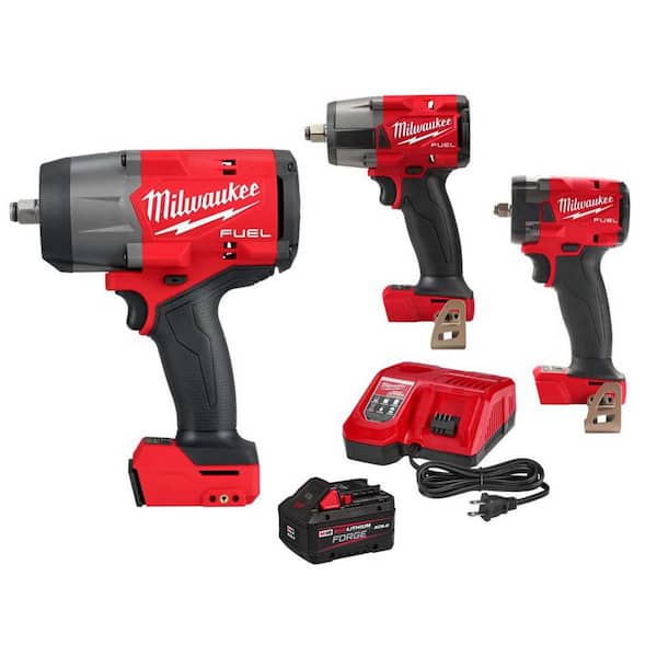 M18 FUEL 18V Lithium-Ion Brushless Cordless 1/2 in. Impact Wrench w/ 1/2 in. Mid Torque & 3/8 in. Impact Wrench