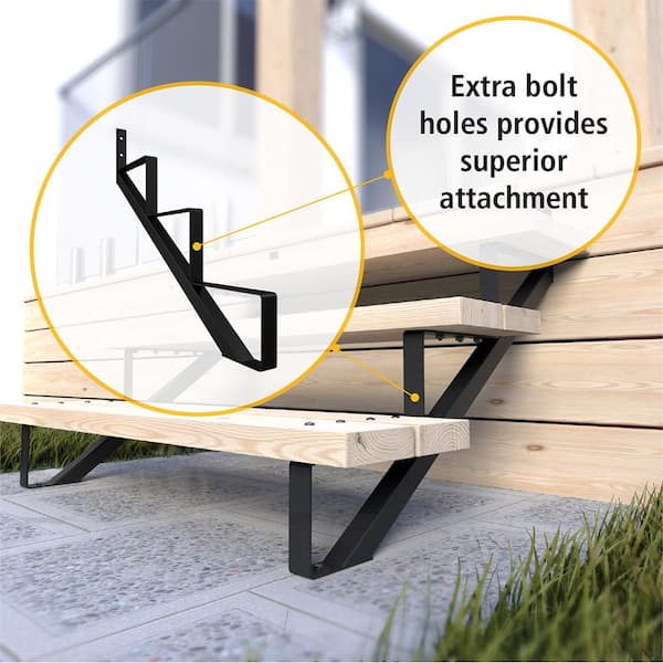 Steel Stair Riser Steel Step Stair Risers - 2 Pack, 1-Step Design For ...