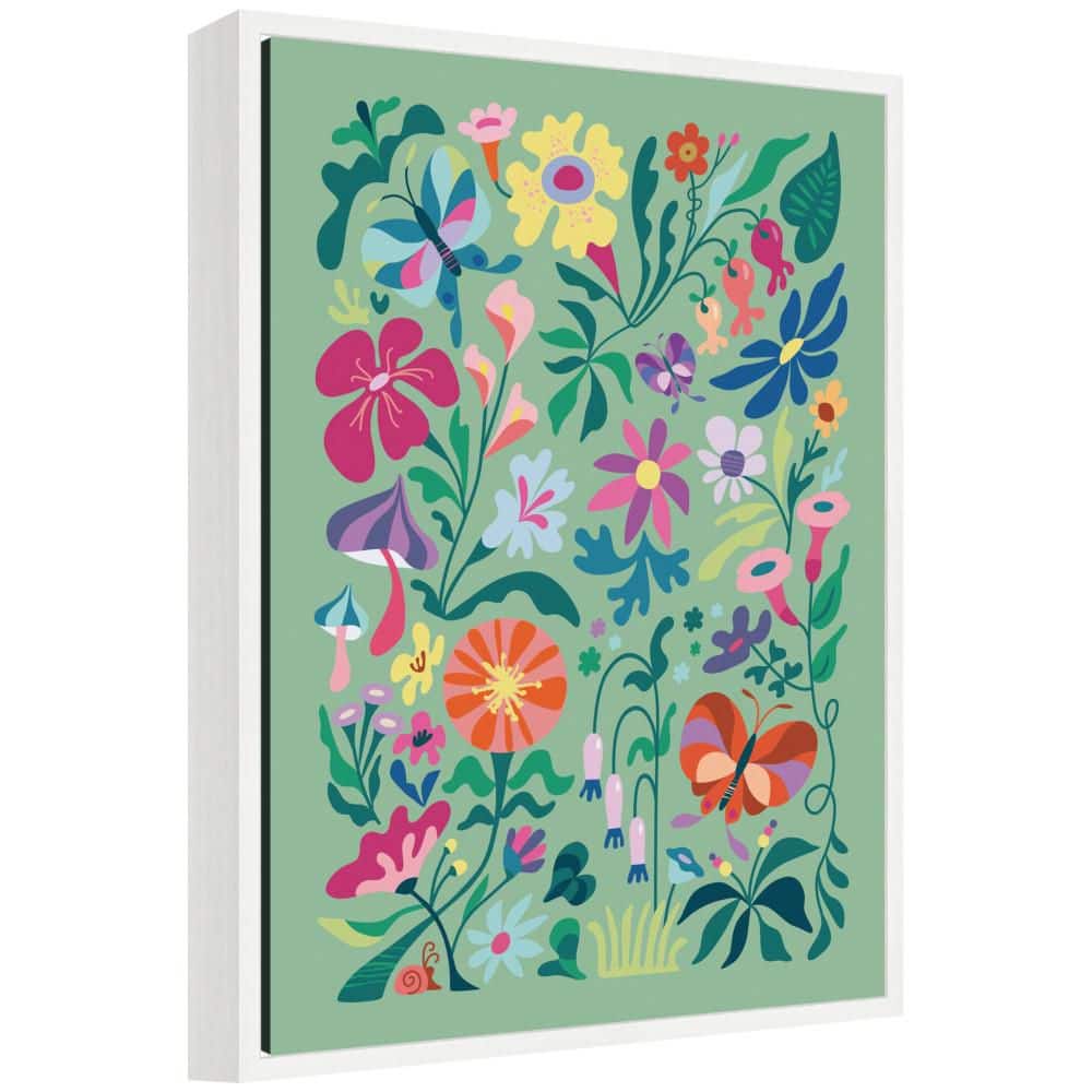 "Sylvie ""Wild flowers and Butterflies"" by Rachel Lee 3 Birdies Studio Flowers Framed Art Print 24 in. x 18 in." price history on PriceWatchPro