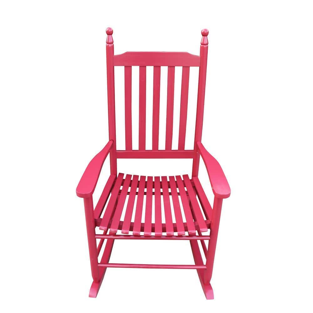 Rose Red Wood Outdoor Rocking Chair