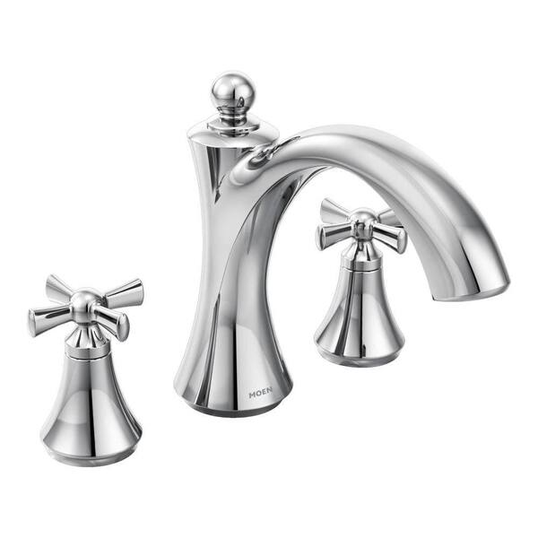 Moen T4524 Wynford Badezimmer-Armatur – Zweigriff, Hoher Bogen, Chrom, WaterSense Zertifiziert