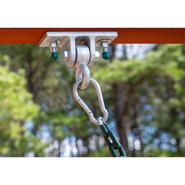 Swing Set Stuff Inc. 3/8 inch x 4 inch Swing Hanger with Spring Clip Pair