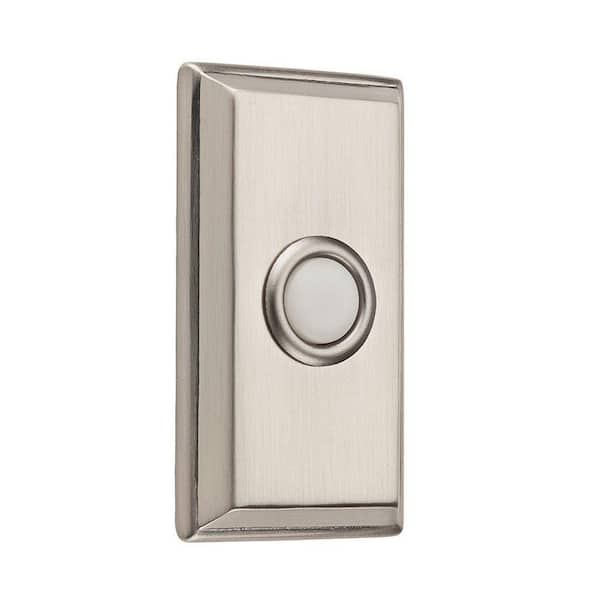 Baldwin Wired Rectangular Bell Button - Satin Nickel 9BR7015-002 - The ...