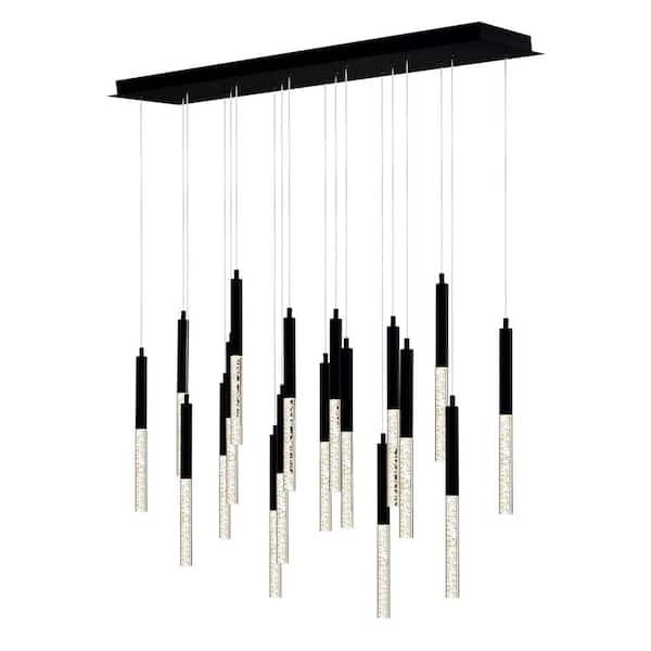 Dragonswatch 18-Light Integrated LED Black Chandelier