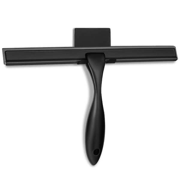 Angel Sar 10 in. All-Purpose Stainless Steel Squeegee with 6.5 in. Handle, Black