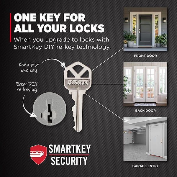 Kwikset Halifax Satin Nickel Keyed Entry Round Door Handle