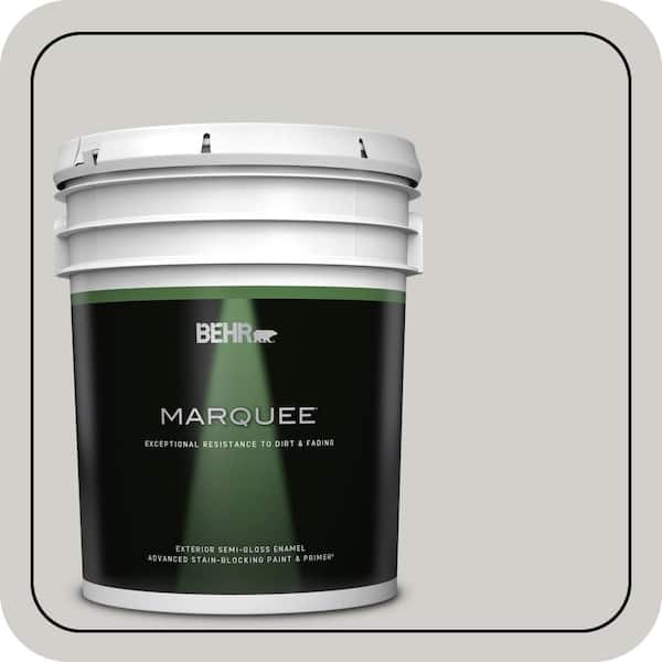 BEHR MARQUEE 5 gal. #PPF-18 Gazebo Gray Semi-Gloss Enamel Exterior Paint & Primer