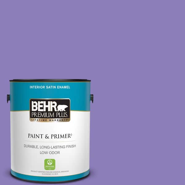 BEHR PREMIUM PLUS 1 gal. #P560-5 Unimaginable Satin Enamel Low Odor Interior Paint & Primer
