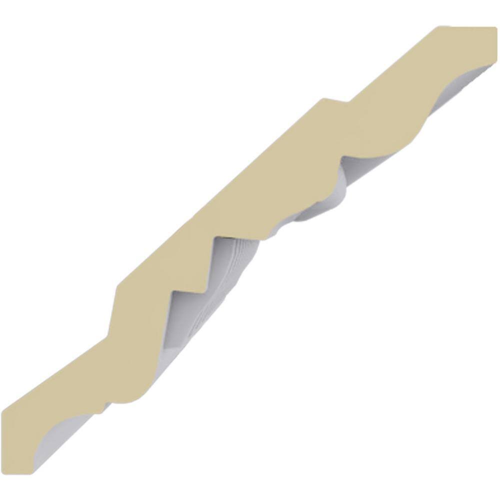 White Polyurethane Bulwark Dentil and Rope Crown Moulding