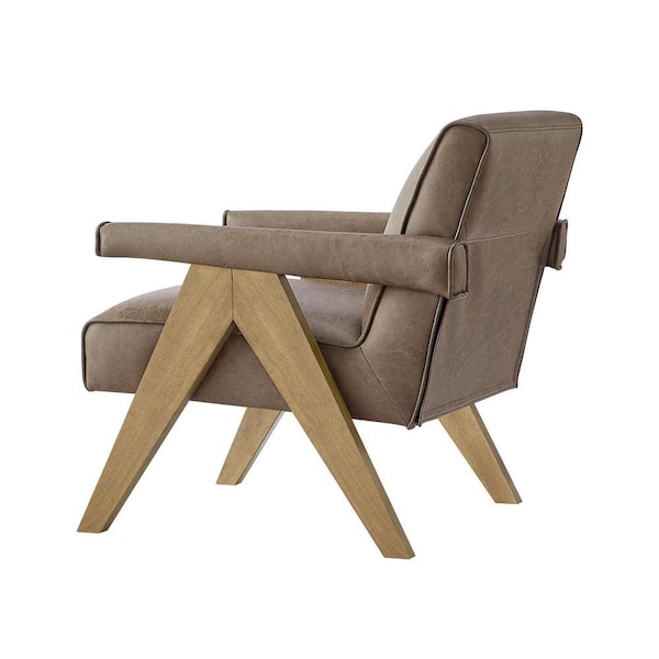 Quality Components Plus Navassa Espresso Faux Leather Arm Chair