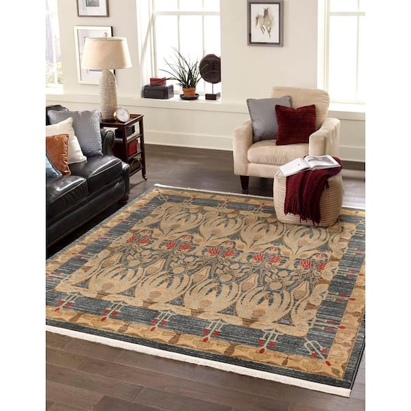Edinburgh Carnation Blue 10' 0 x 10' 0 Square Rug