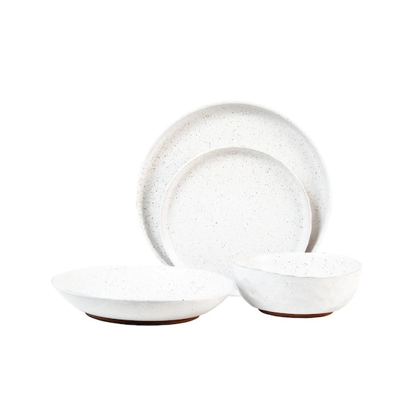 Sango Kaya 16-Piece Casual White Stone Dinnerware Set (Service for 4)