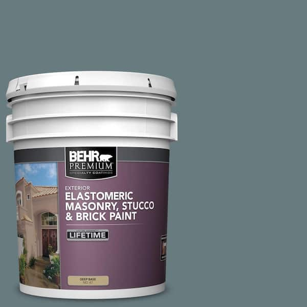 BEHR PREMIUM 5 gal. #N440-5 Coney Island Elastomeric Masonry, Stucco and Brick Exterior Paint