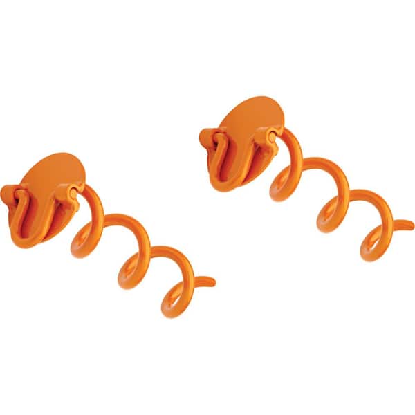 2-Pack 8 in. Folding Ring Spiral Ground Anchor for Yard