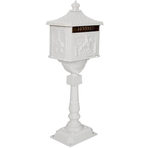 Unbranded Cast Aluminum Mail Box, Postal Box, Mailbox Color White