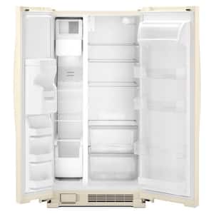 33 in. 21.4 cu. ft. Side by Side Refrigerator in Biscuit