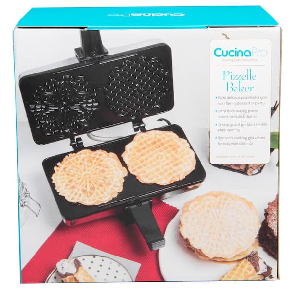 CucinaPro 2-Slice Black Non-Stick Pizzelle Waffle Maker 220-05NS