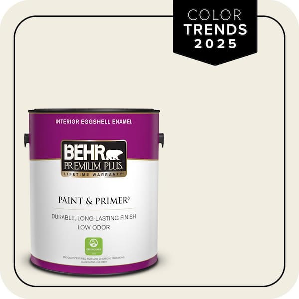 BEHR PREMIUM PLUS 1 gal. Designer Collection #DC-003 Blank Canvas Eggshell Enamel Low Odor Interior Paint & Primer