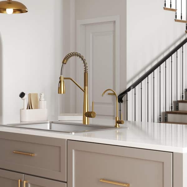 AquaPure Water Dispenser Faucet Beverage Faucet with Spot-Free in Brushed Gold Finish for Water Filtration Systems